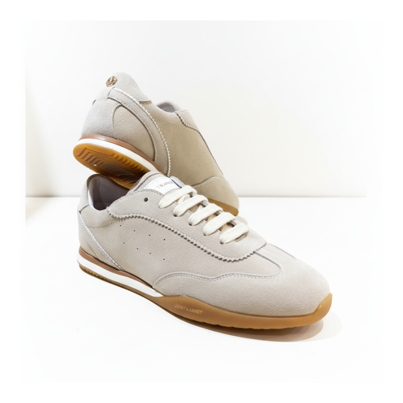 JANET & JANET SNEAKERS BASSE BEIGE J-630 DONNA