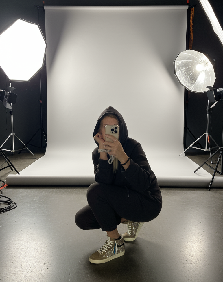 completo felpa cappuccio marrone luisa lineaelle (Copia)