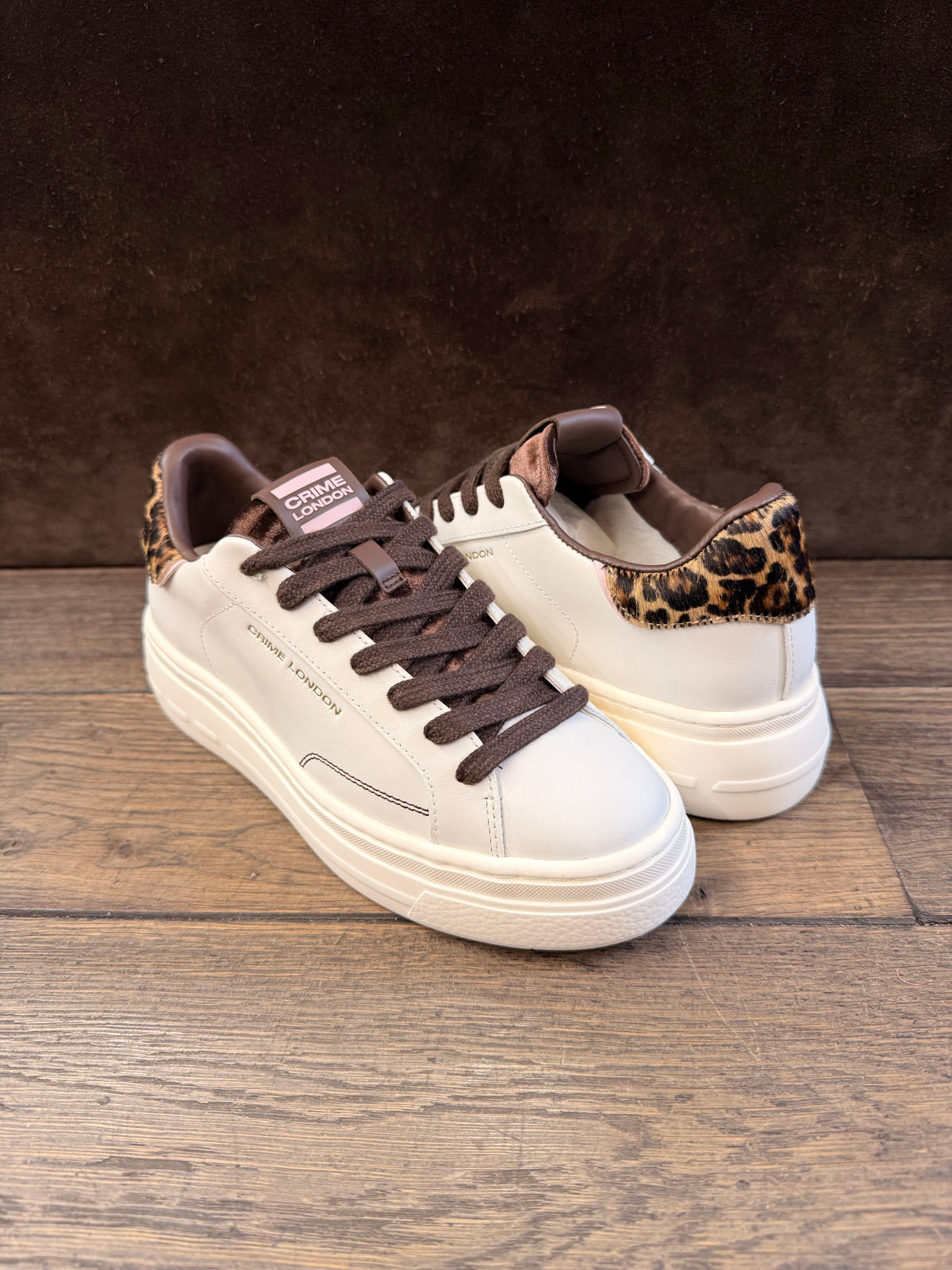 CRIME LONDON NEW ELEVATE PELLE BIANA TOP LEO DONNA