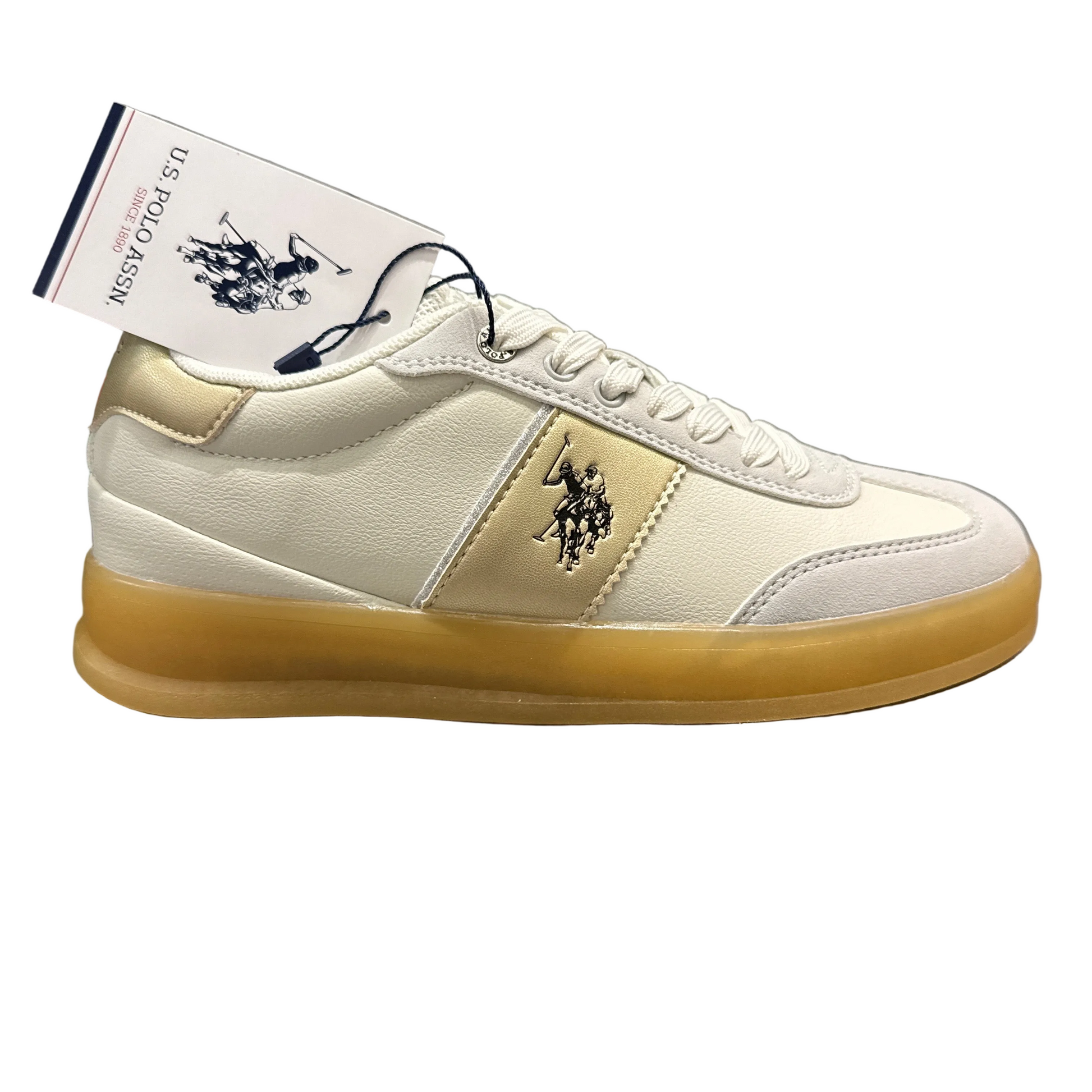 US POLO CAMPY WHITE-Gold DONNA