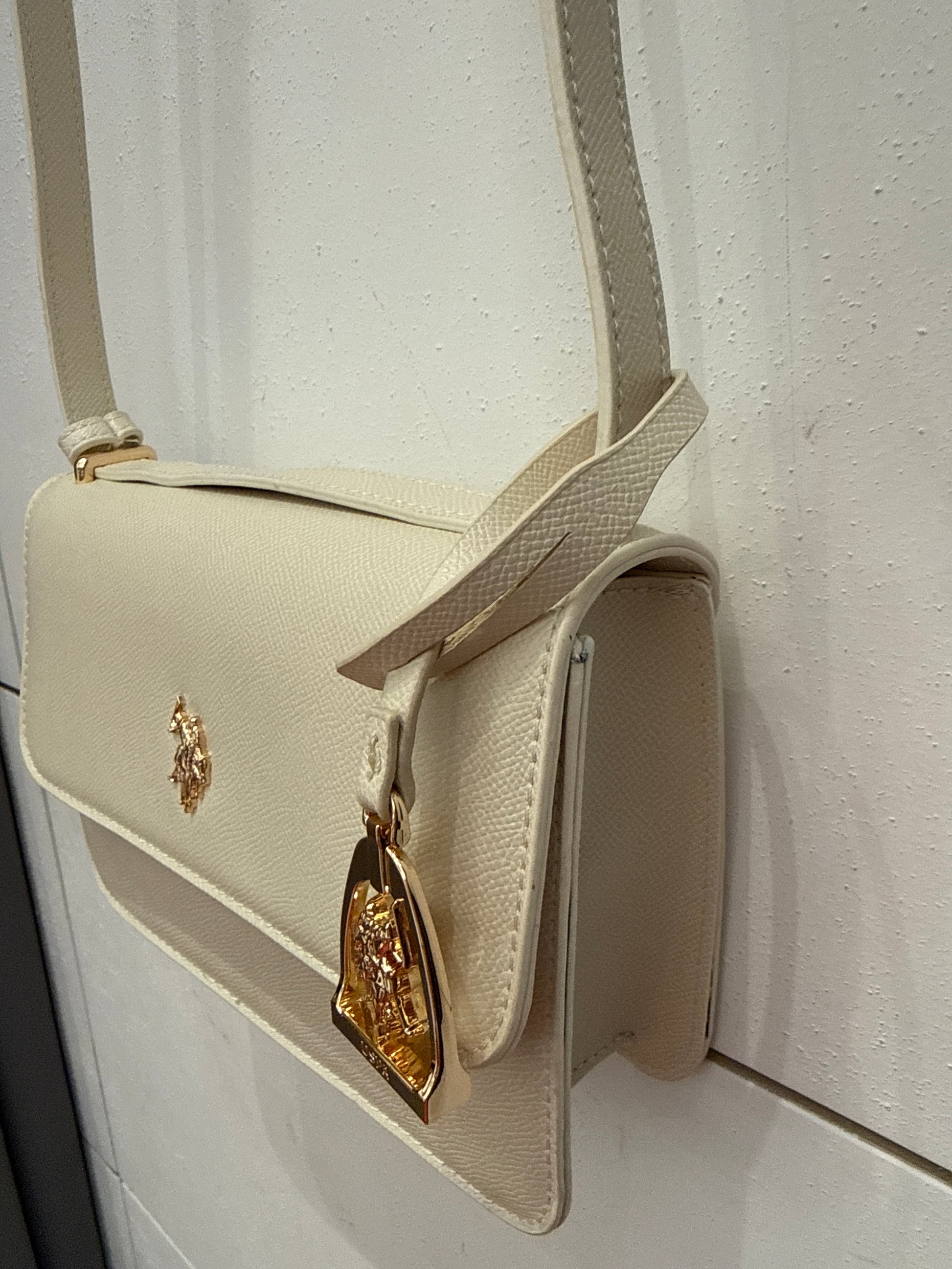 US POLO BORSA JONES FLAP WHITE