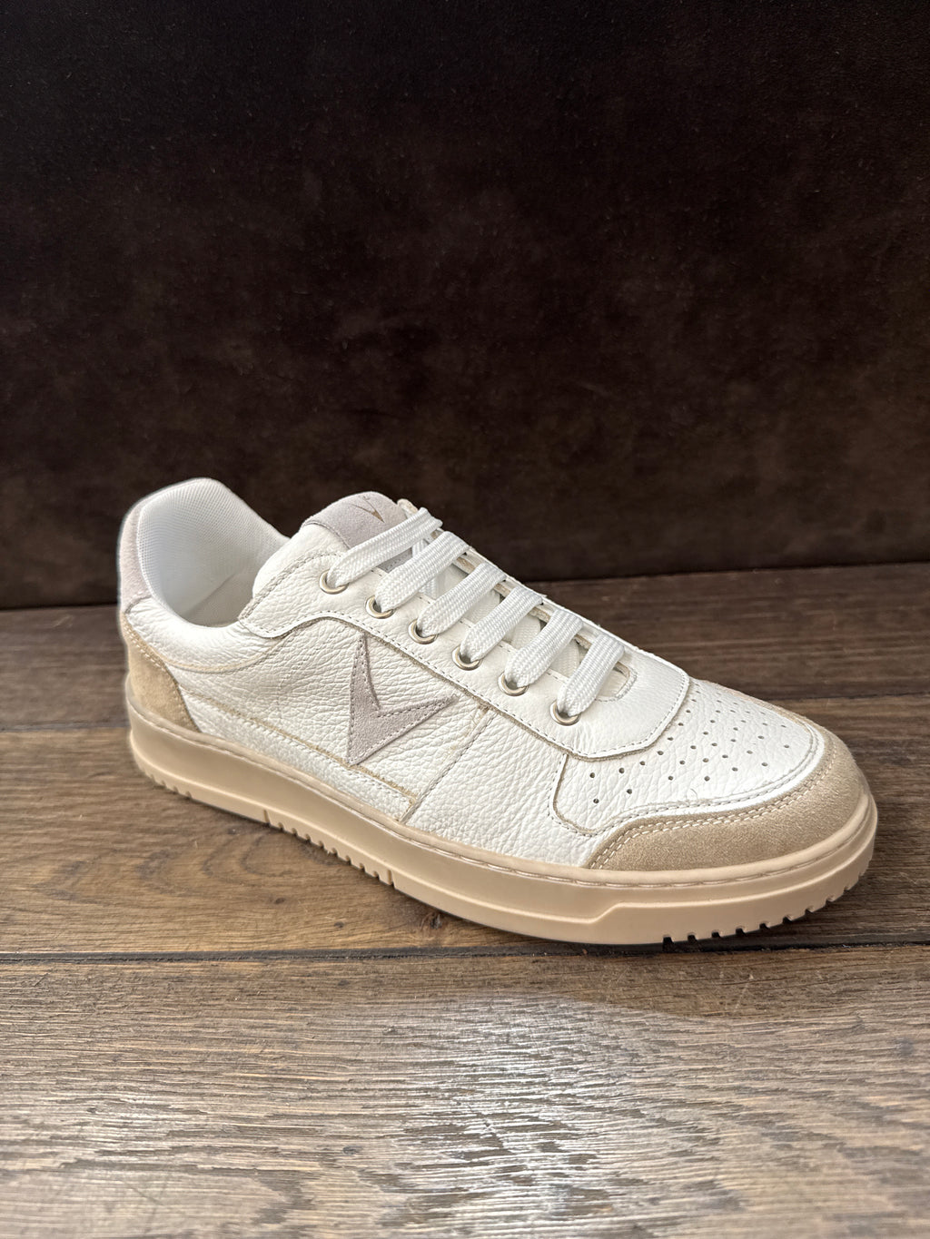 V2 SNEAKERS UOMO SNKVBICOLBI BEIGE+BIANCO