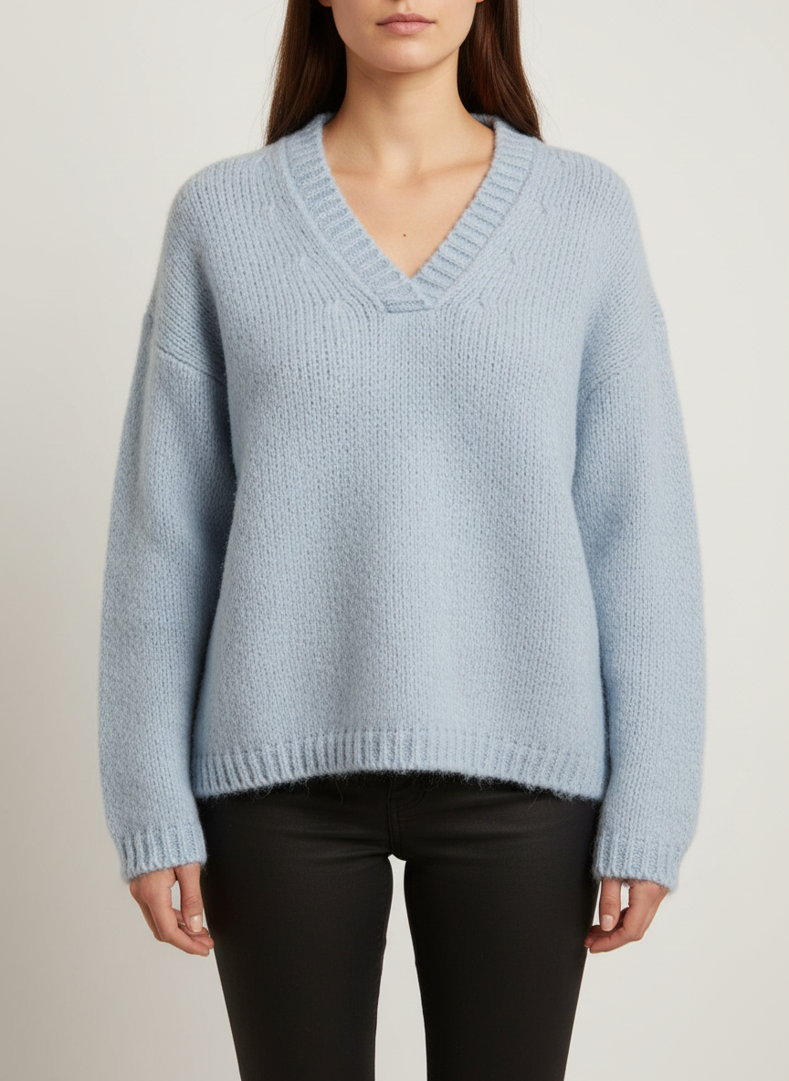 Maglia Vicolo knitwear V 33063F celestino