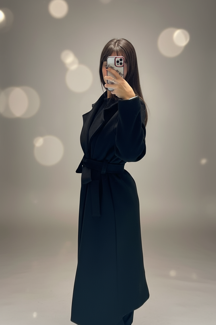 Cappotto nero Lineaelle