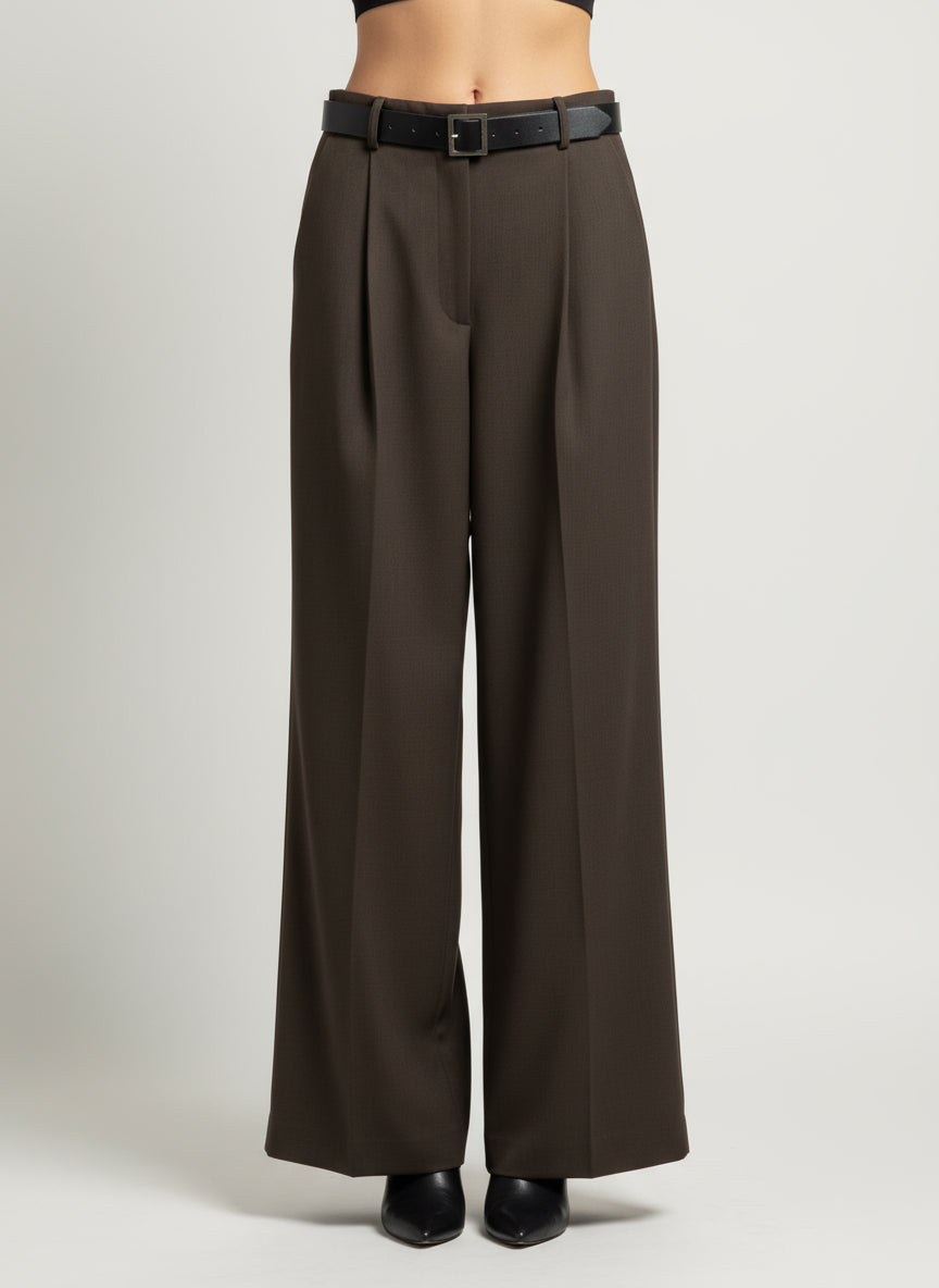 Pantalone con pinces marroni Vicolo