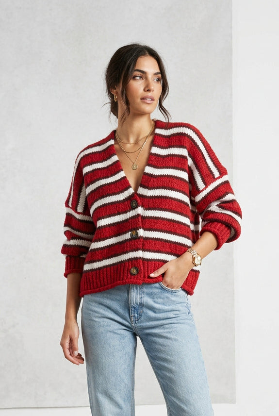 VICOLO MAGLIA/GIACCA BOTTONI ROSSA