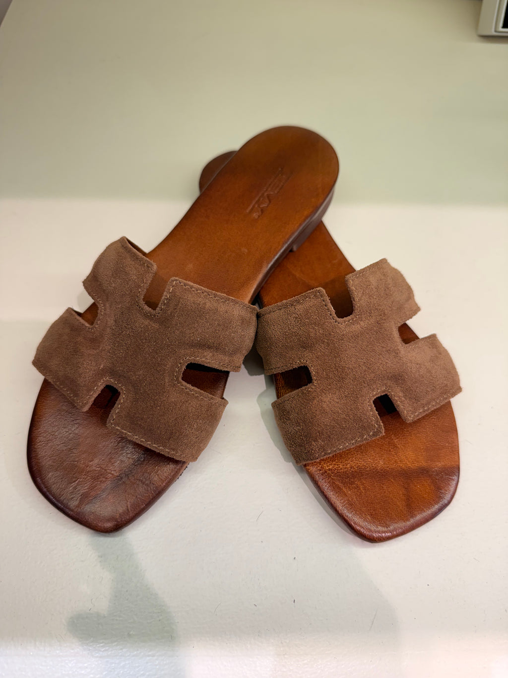 TEMY CIABATTINA HERMES CUOIO