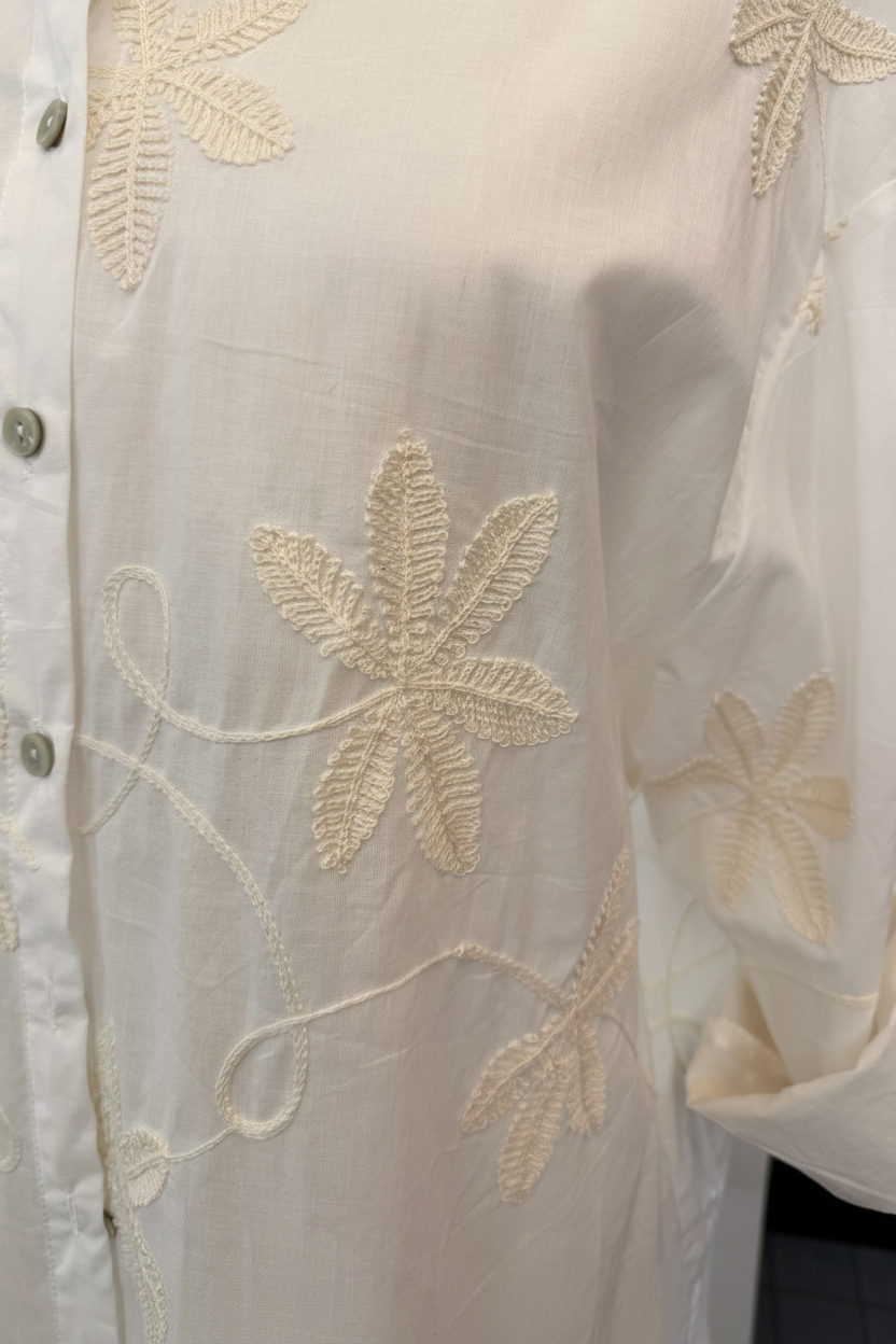 CAMICIA RICAMO RILIEVO LINEAELLE