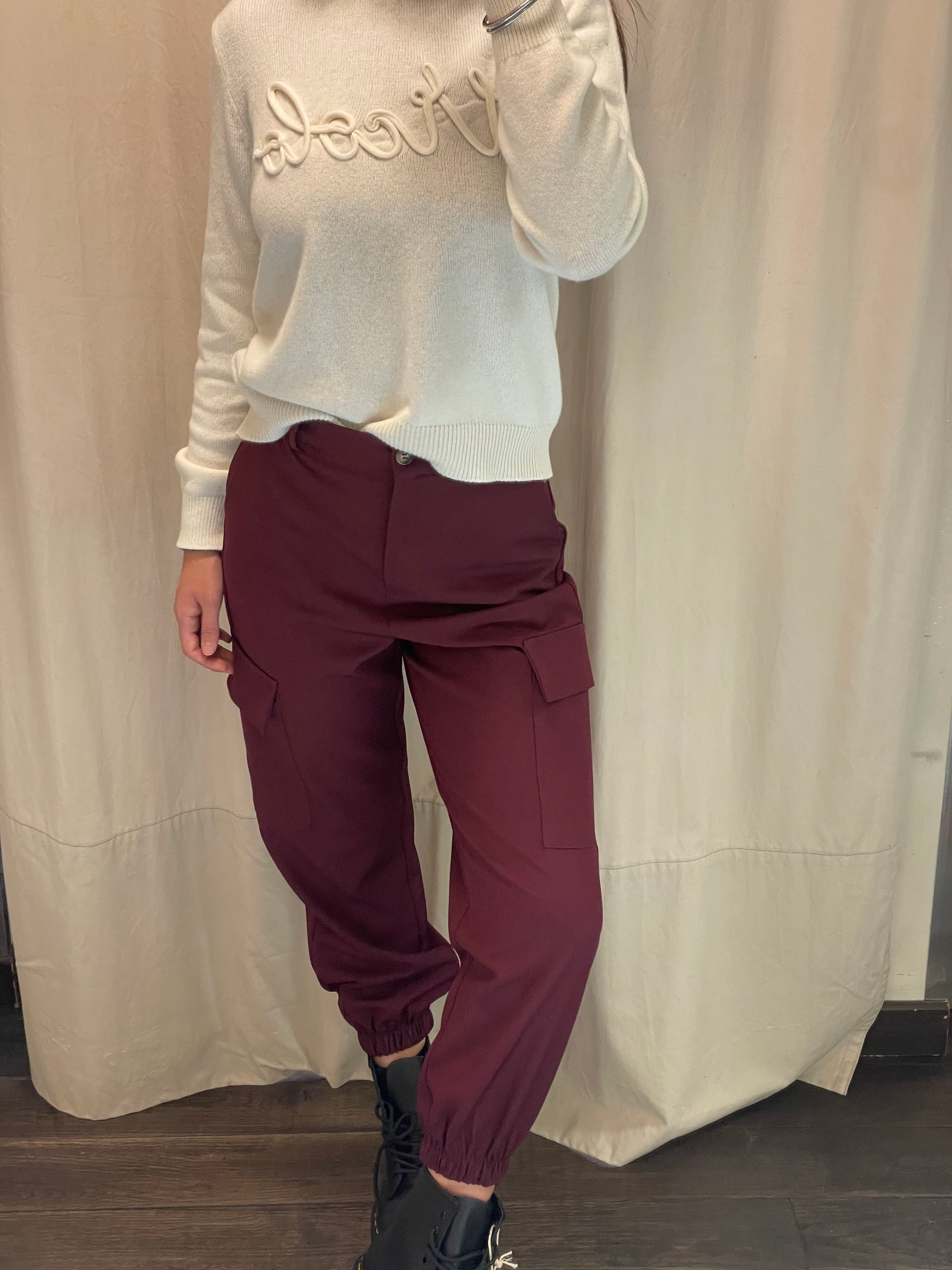Pant cargo bordeaux Vicolo