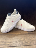 POLO CODY016 WHITE-BLU LOGO ROSSO UOMO