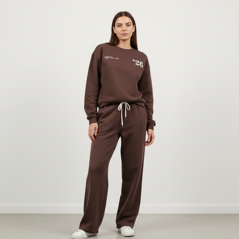 COMPLETO TUTA VICOLO CIOCCOLATO SCRITTE