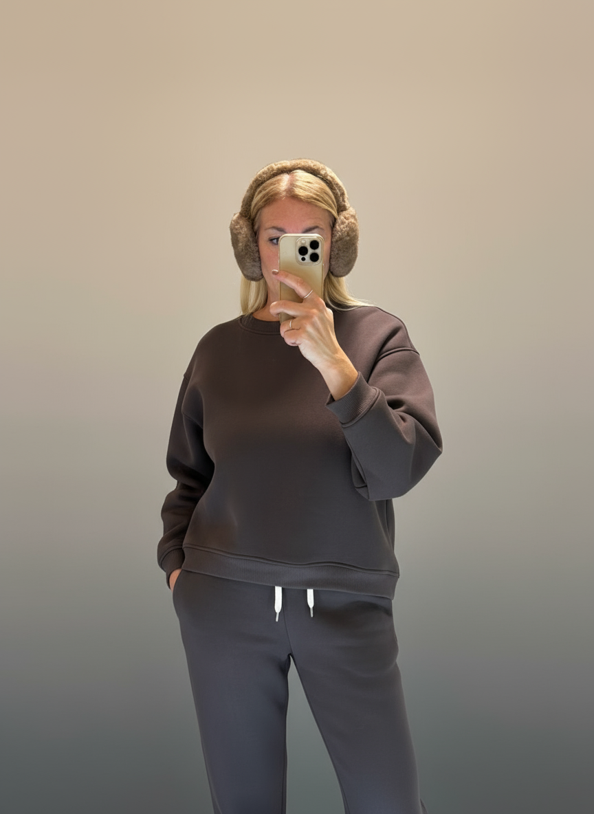 Pantalone tuta Vicolo marrone donna