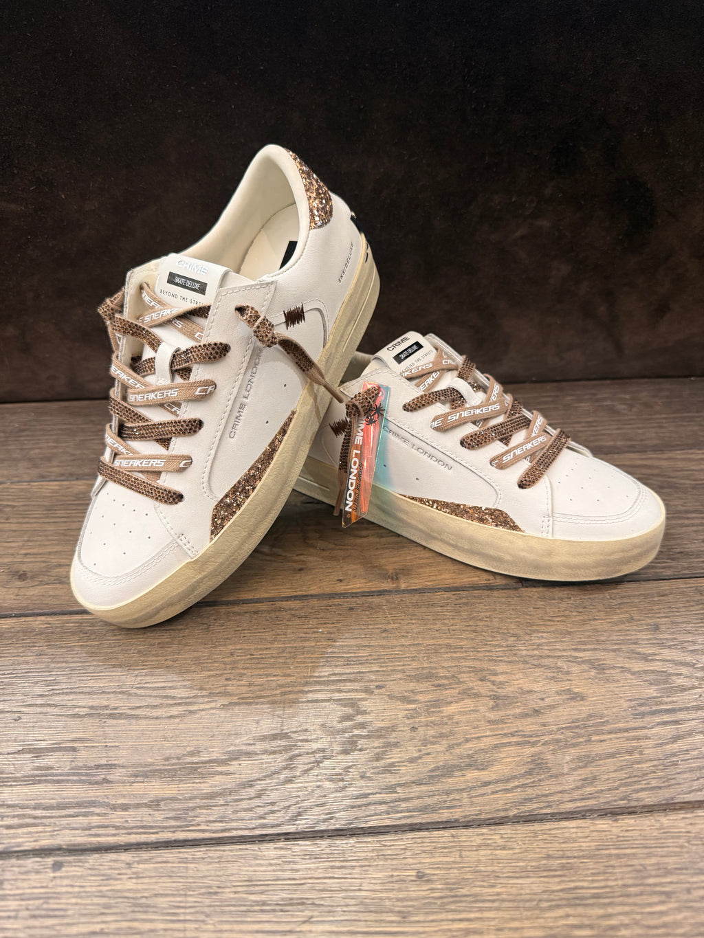 CRIME LONDON SK8  BIANCA TOP glitter bronzo DONNA