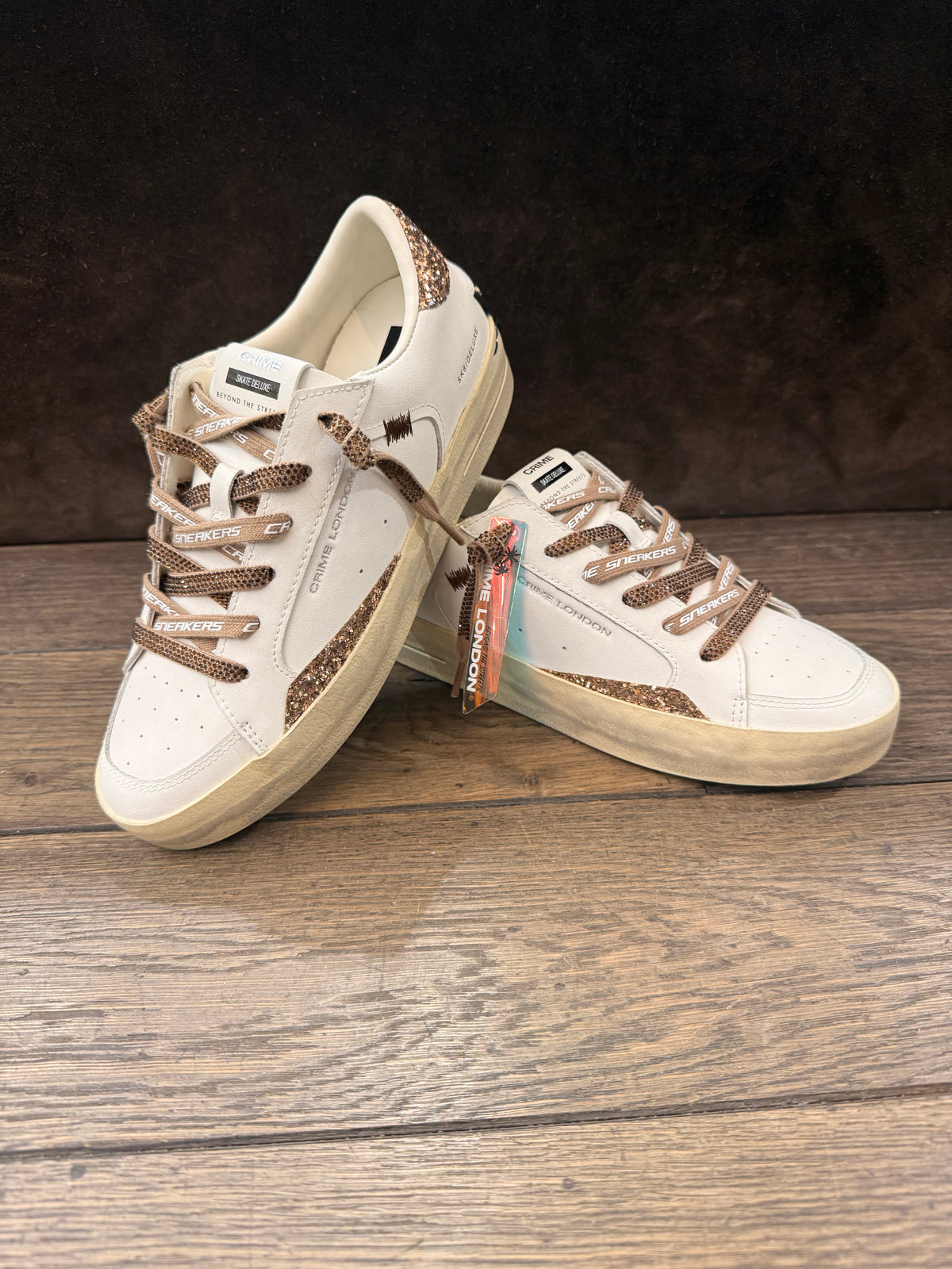 CRIME LONDON SK8  BIANCA TOP glitter bronzo DONNA