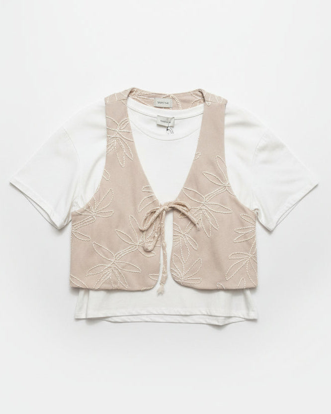SUSY MIX T-SHIRT + GILET SABBIA 26143