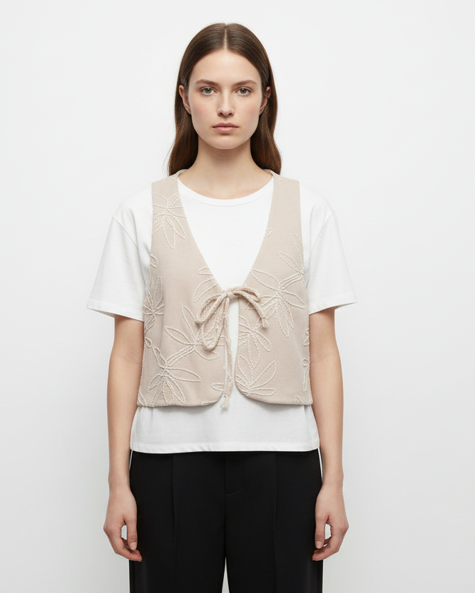 SUSY MIX T-SHIRT + GILET SABBIA 26143