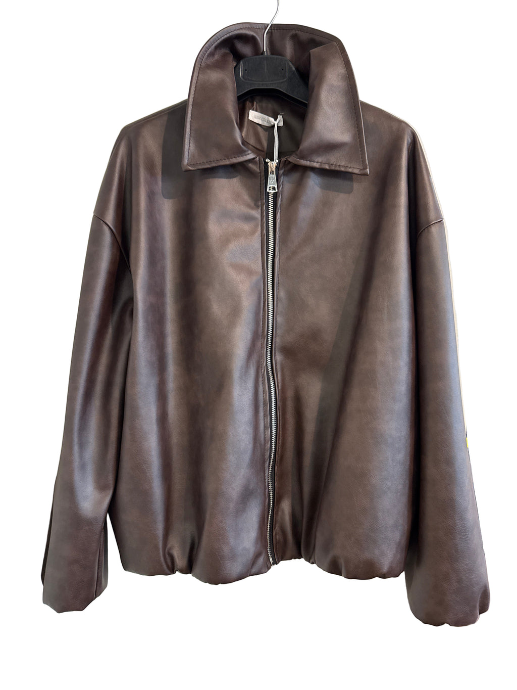 Giubbotto bomber ecopelle marrone Lineaelle