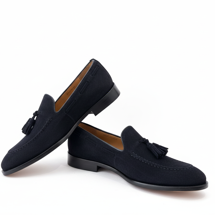 KEBO MOCASSINO CAMOSCIO BLU UOMO GB 400