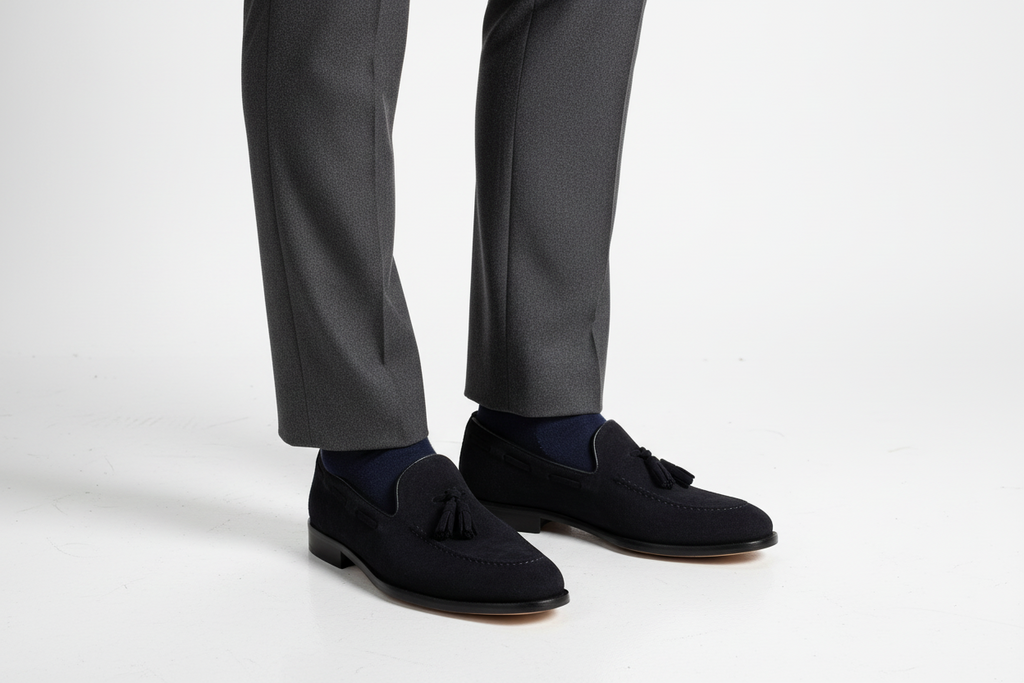 KEBO MOCASSINO CAMOSCIO BLU UOMO GB 400