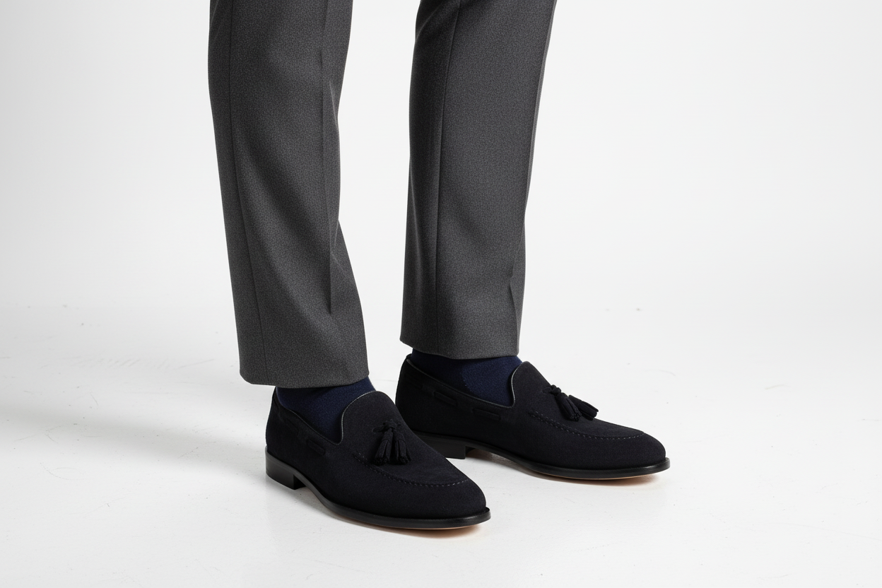 KEBO MOCASSINO CAMOSCIO BLU UOMO GB 400