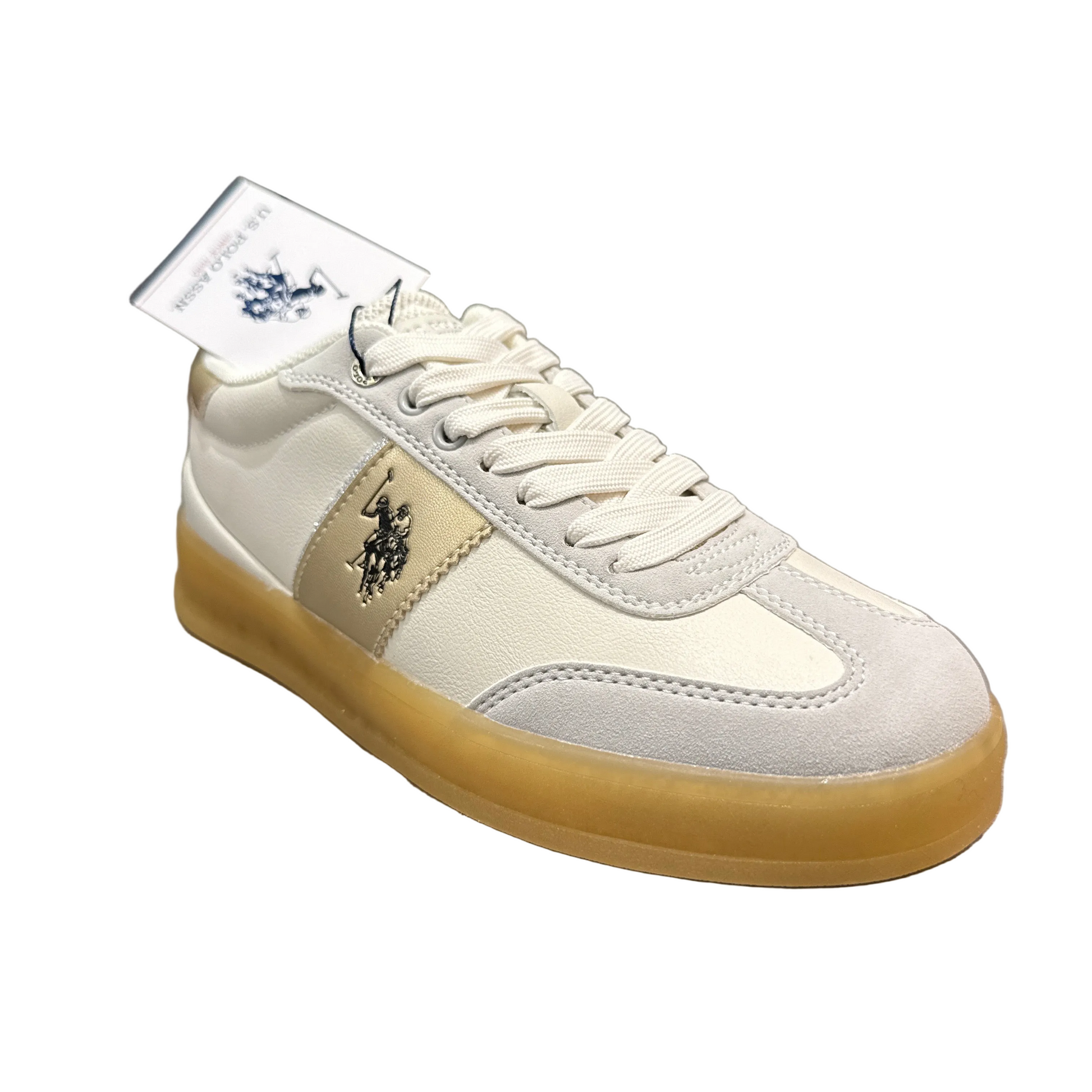 US POLO CAMPY WHITE-Gold DONNA