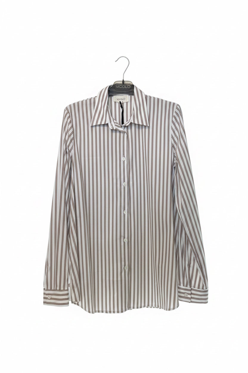 CAMICIA RIGHE BEIGE VICOLO