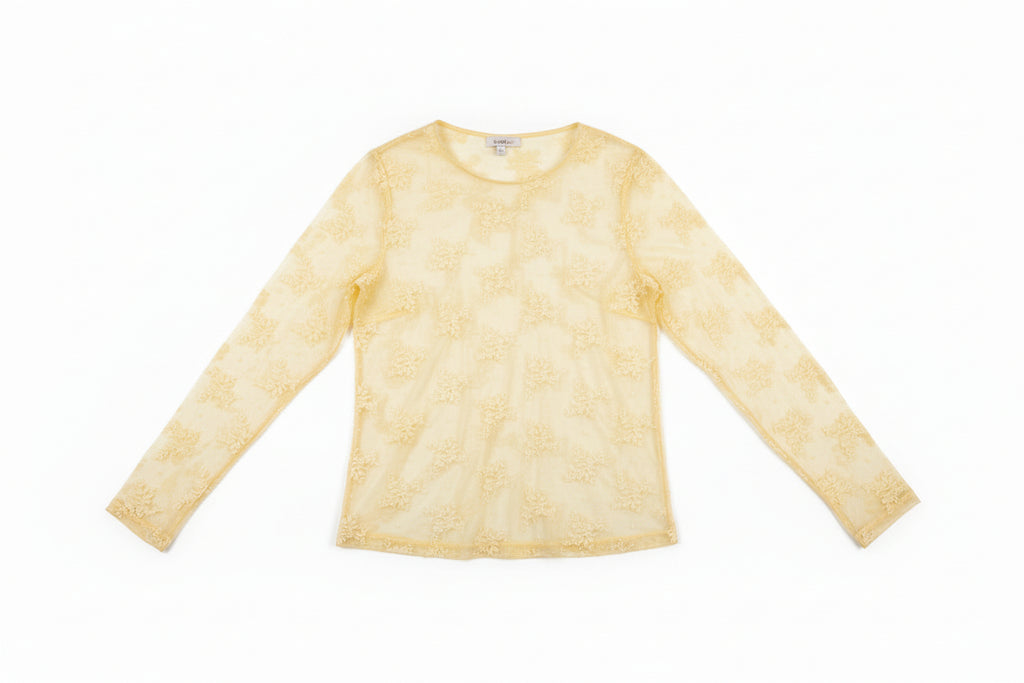 LINEAELLE MAGLIA PIZZO GIALLO TENUE