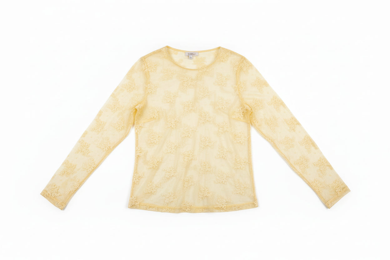 LINEAELLE MAGLIA PIZZO GIALLO TENUE