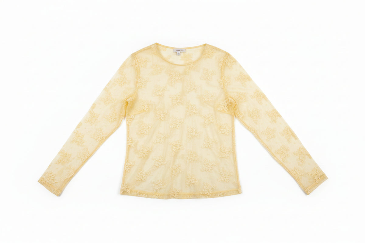LINEAELLE MAGLIA PIZZO GIALLO TENUE