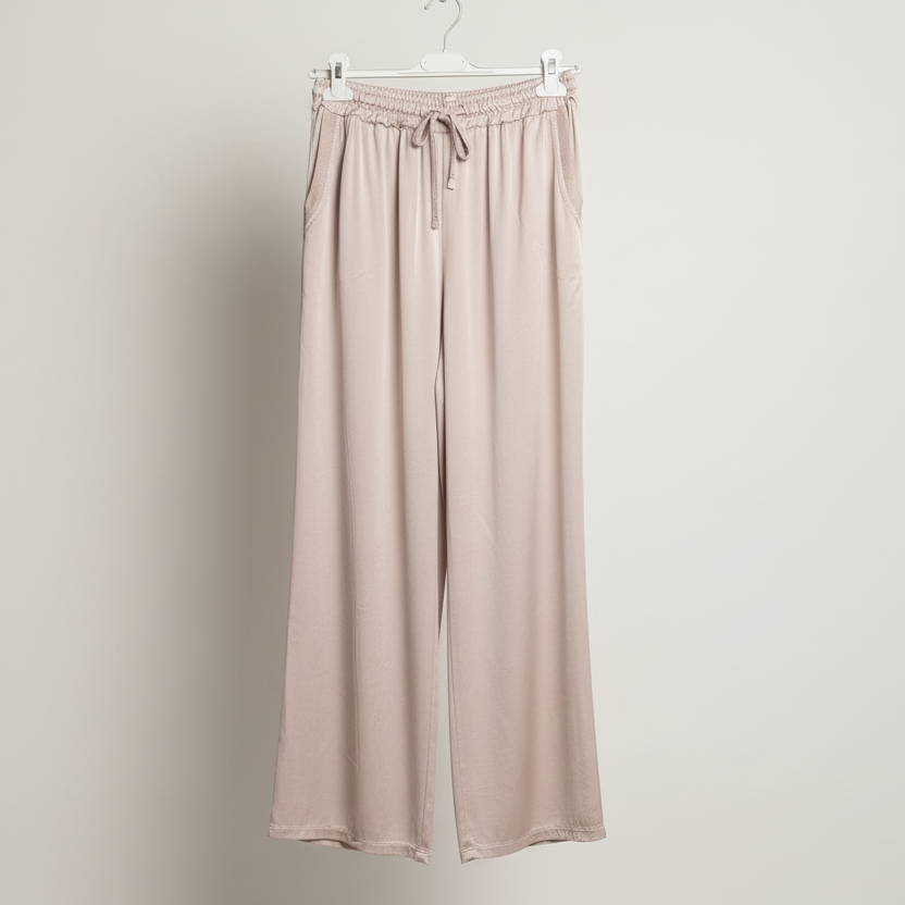 LINEAELLE PANTALONE RASO VISCOSA BEIGE 14570
