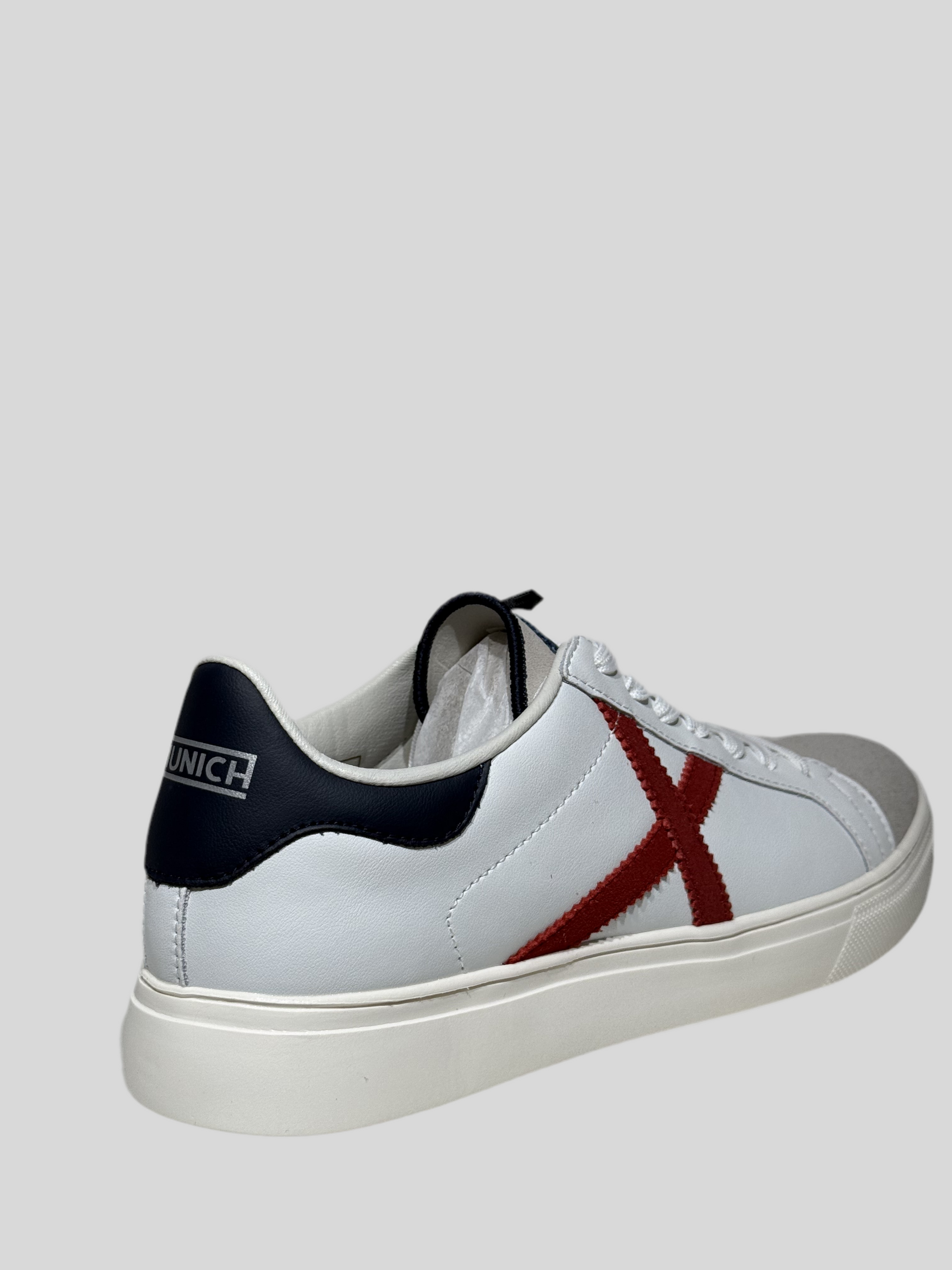 Sneakers Munich - RETE 104 - bianca e rossa