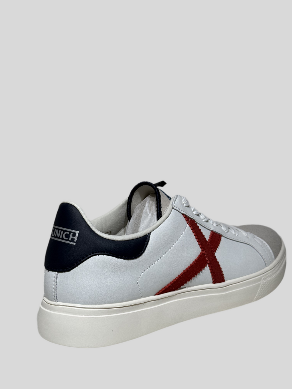 Sneakers Munich - RETE 104 - bianca e rossa