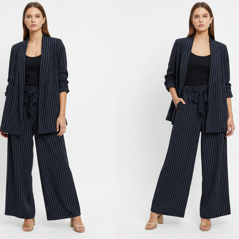 LINEAELLE COMPLETO GESSATO BLU