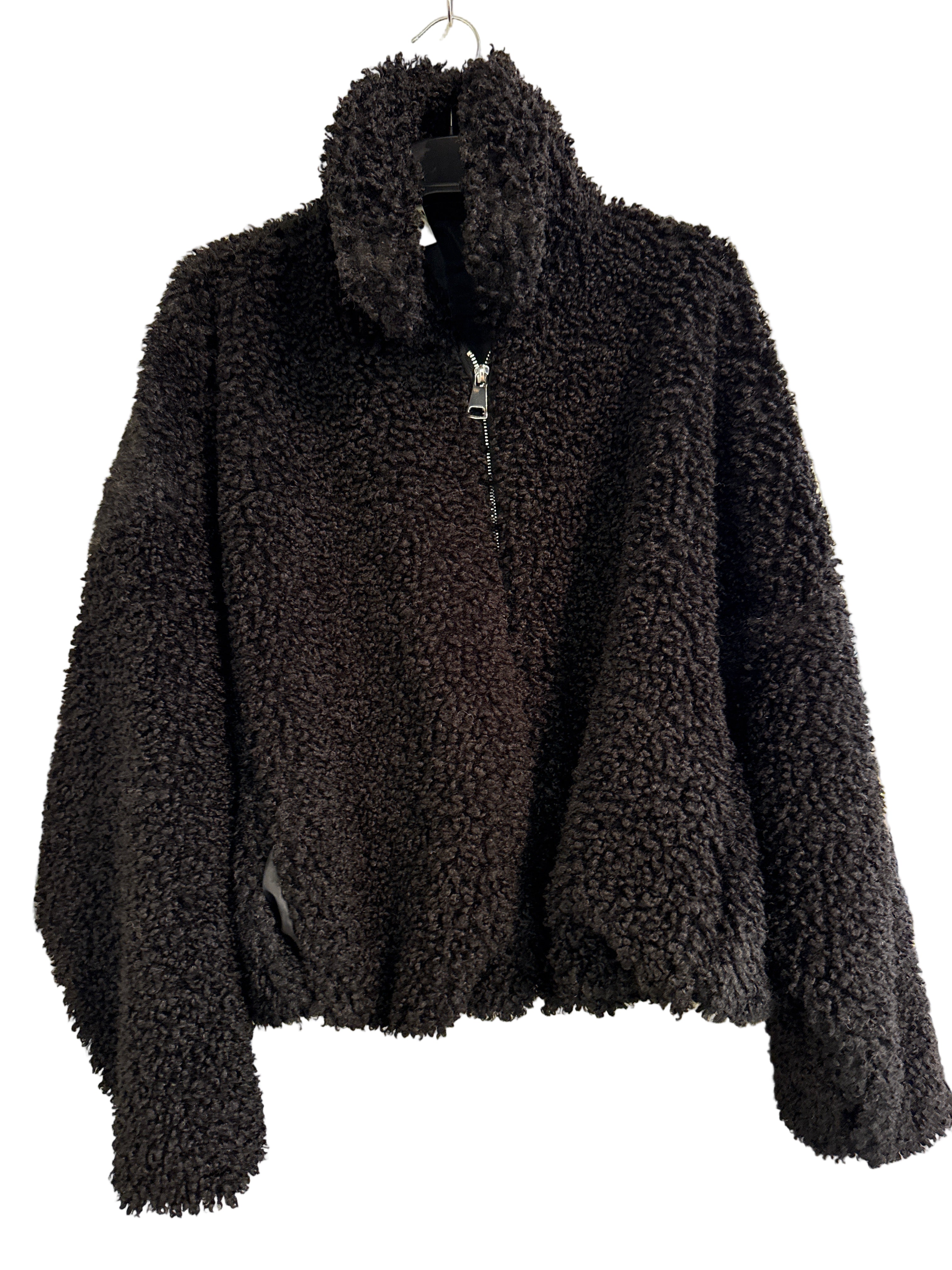 Giubbotto bomber ecopelliccia nero Lineaelle (Copia)