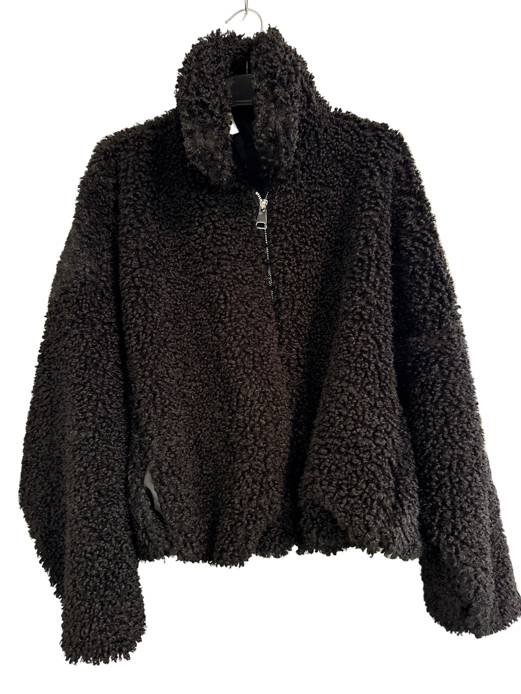 Giubbotto bomber ecopelliccia nero Lineaelle (Copia)