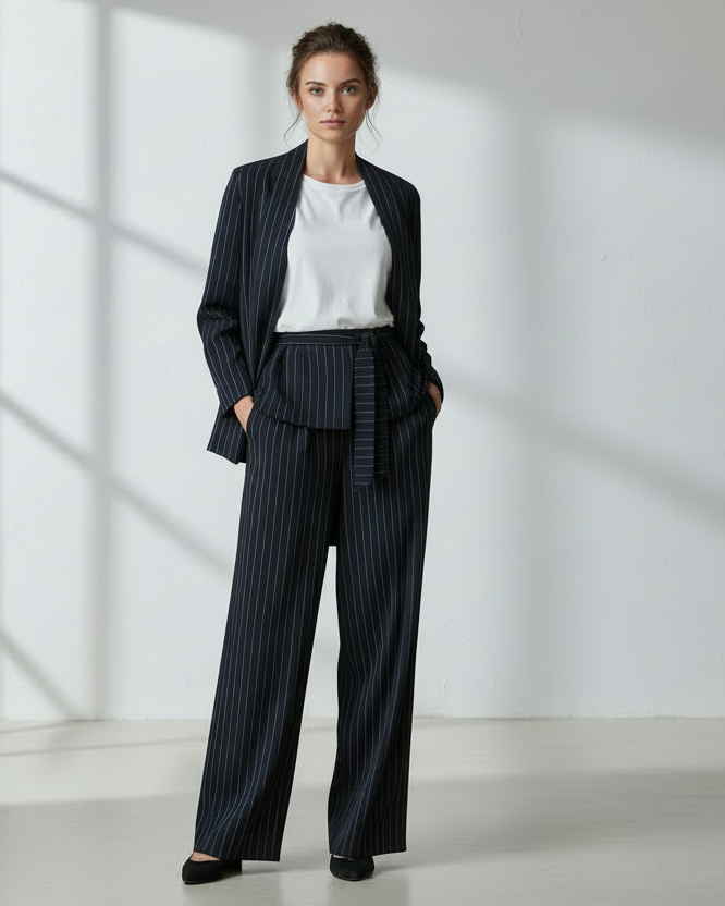 LINEAELLE COMPLETO GESSATO BLU