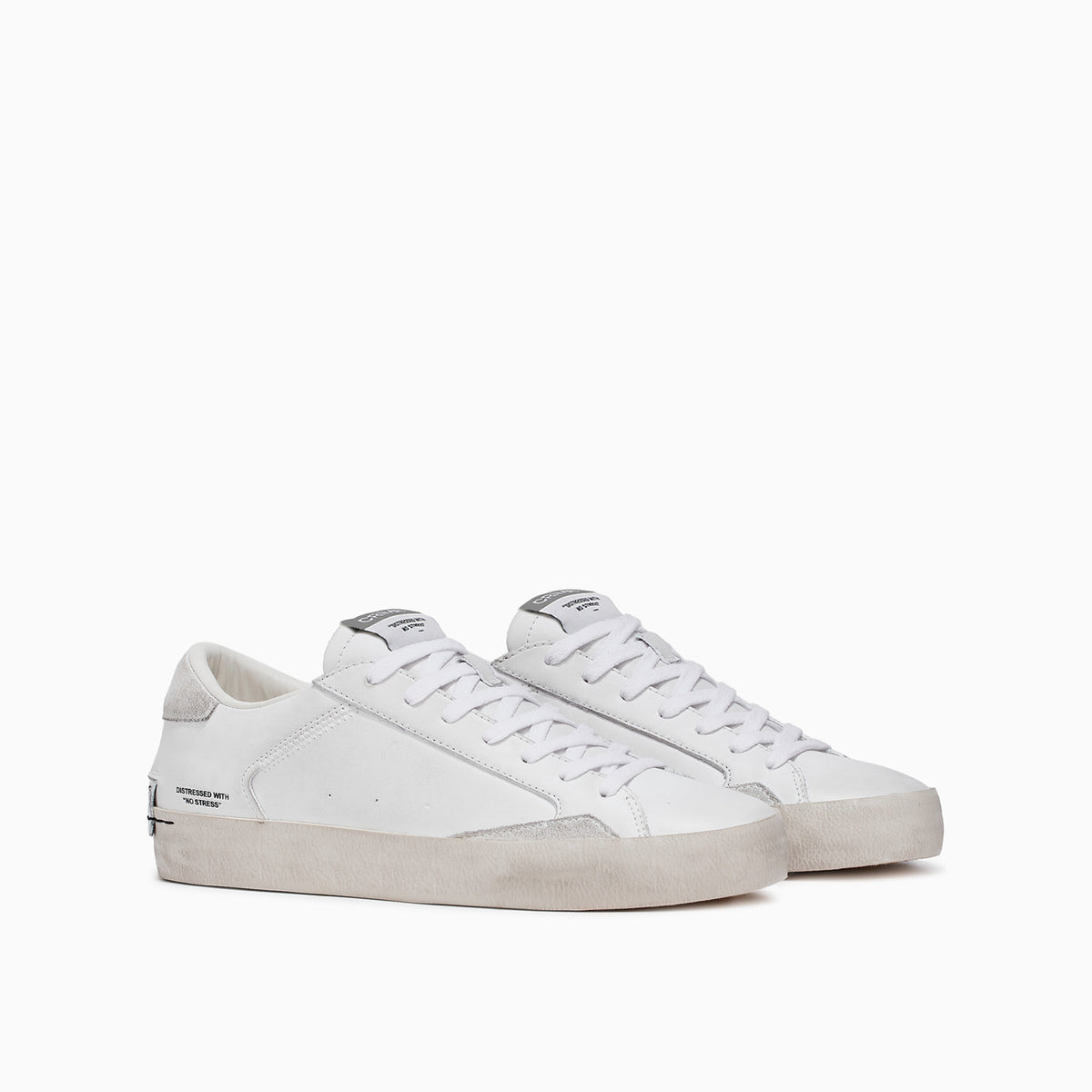 Sneakers uomo Crime London DISTRESSED TOP BIANCO