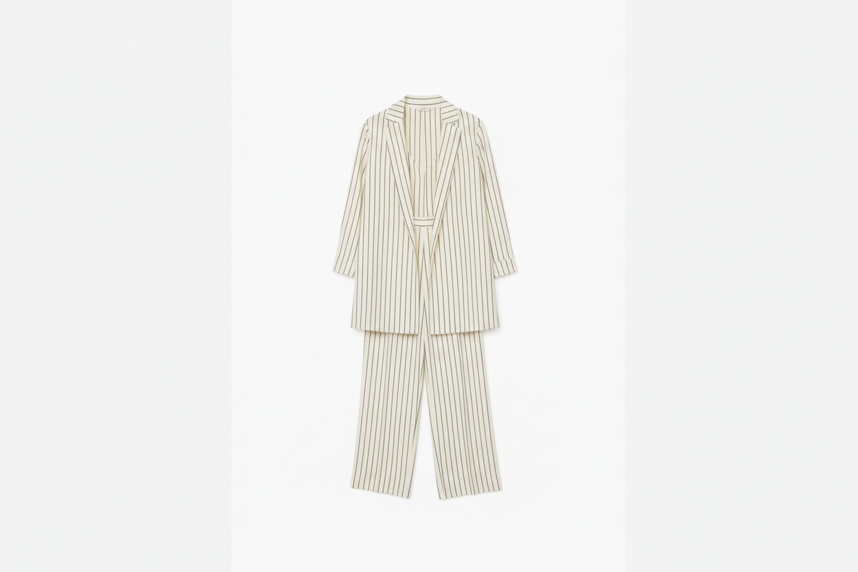 LINEAELLE COMPLETO GESSATO PANNA