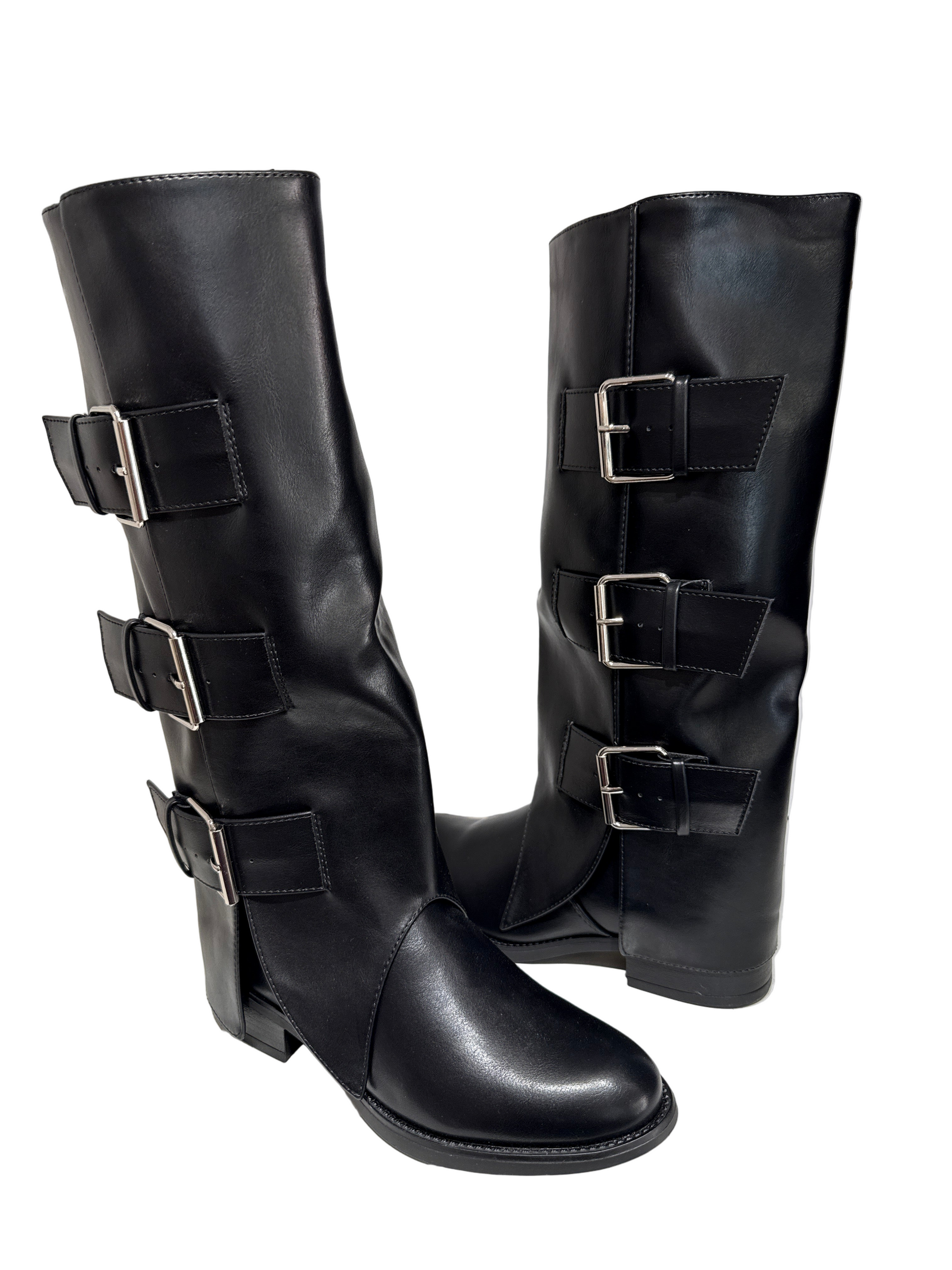 Stivale 3 fibbie 181-184 nero Lineaelle
