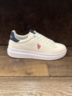 POLO CODY016 WHITE-BLU LOGO ROSSO UOMO