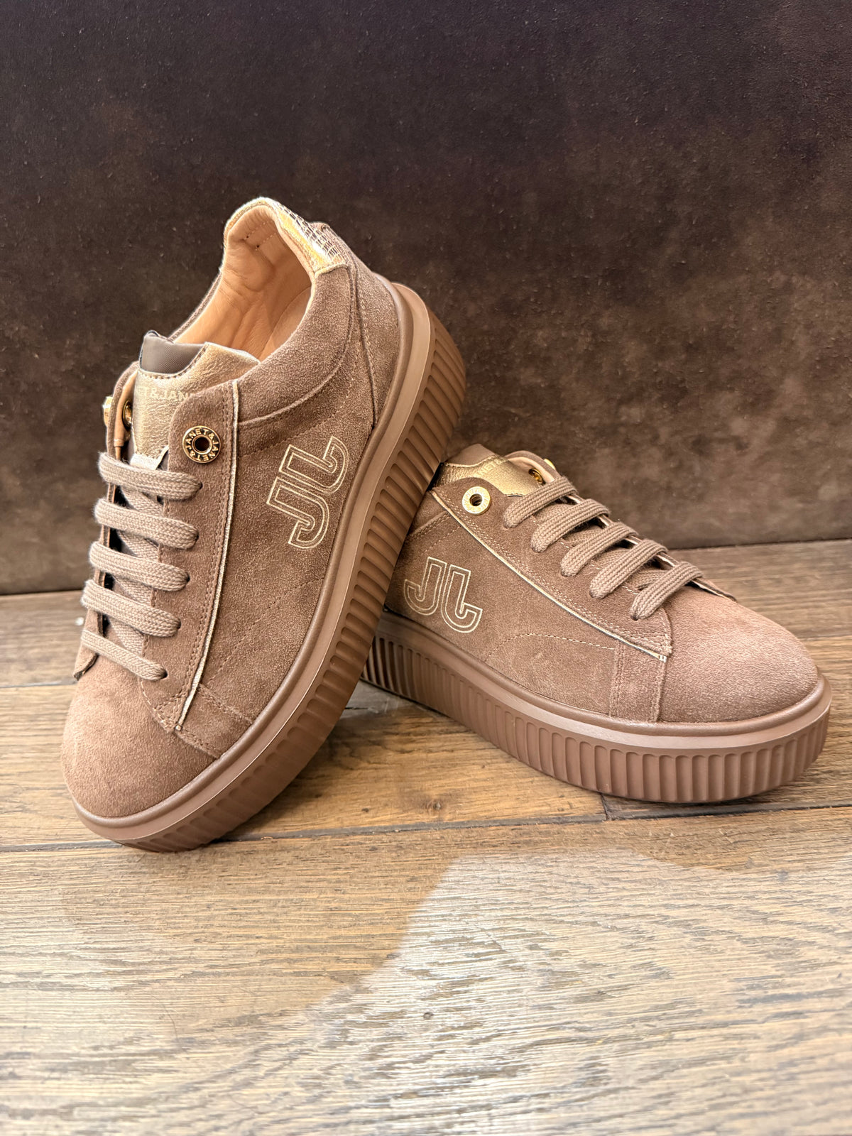 JANET ET JANET CAMOSCIO DARK BROWN PLAT J-1016
