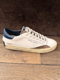CRIME LONDON DISTRESSE 2.0 BIANCO  TOP BLU UOMO