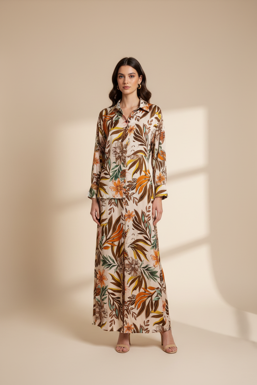 GOLD & GOLD CAMICIA-GIACCA WOMAN BLUSA STAMPA TABACCO