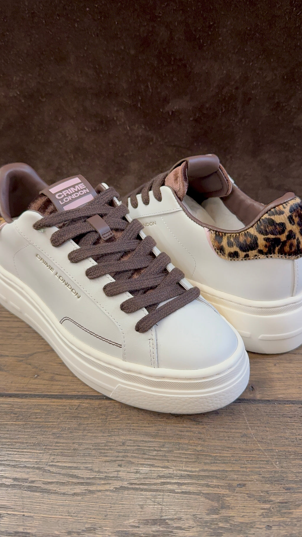 CRIME LONDON NEW ELEVATE PELLE BIANA TOP LEO DONNA