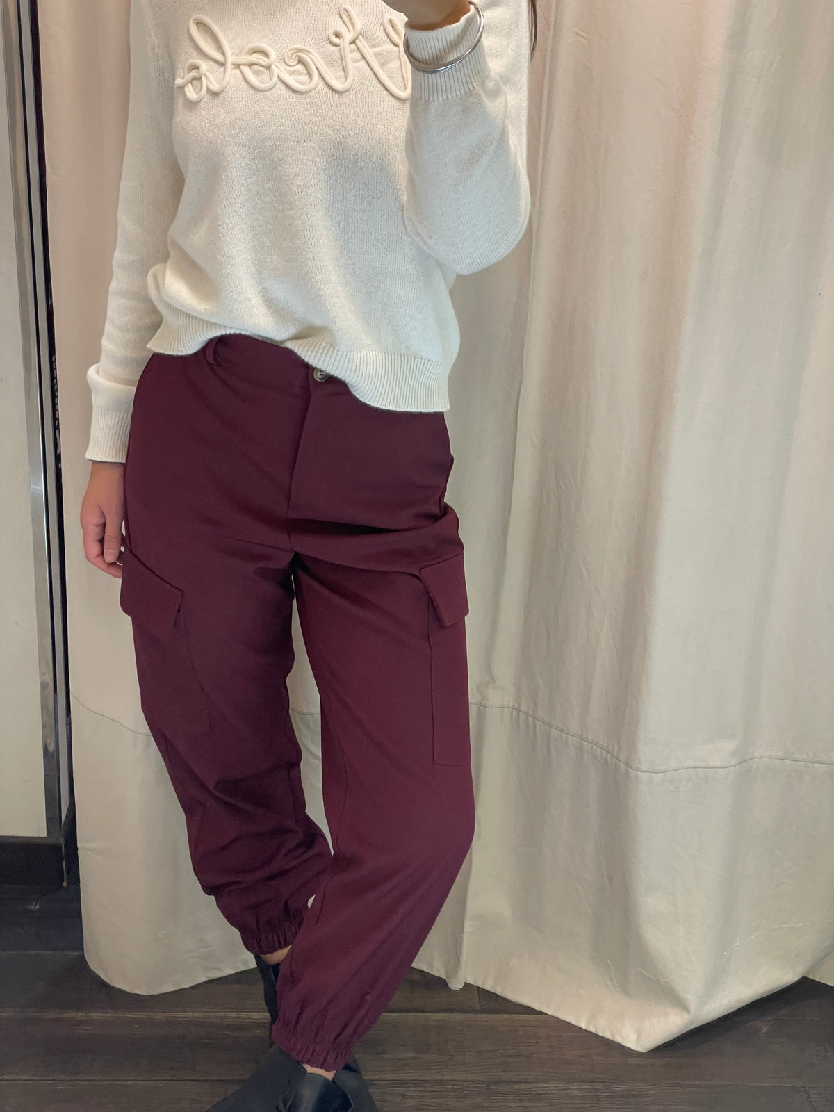 Pant cargo bordeaux Vicolo