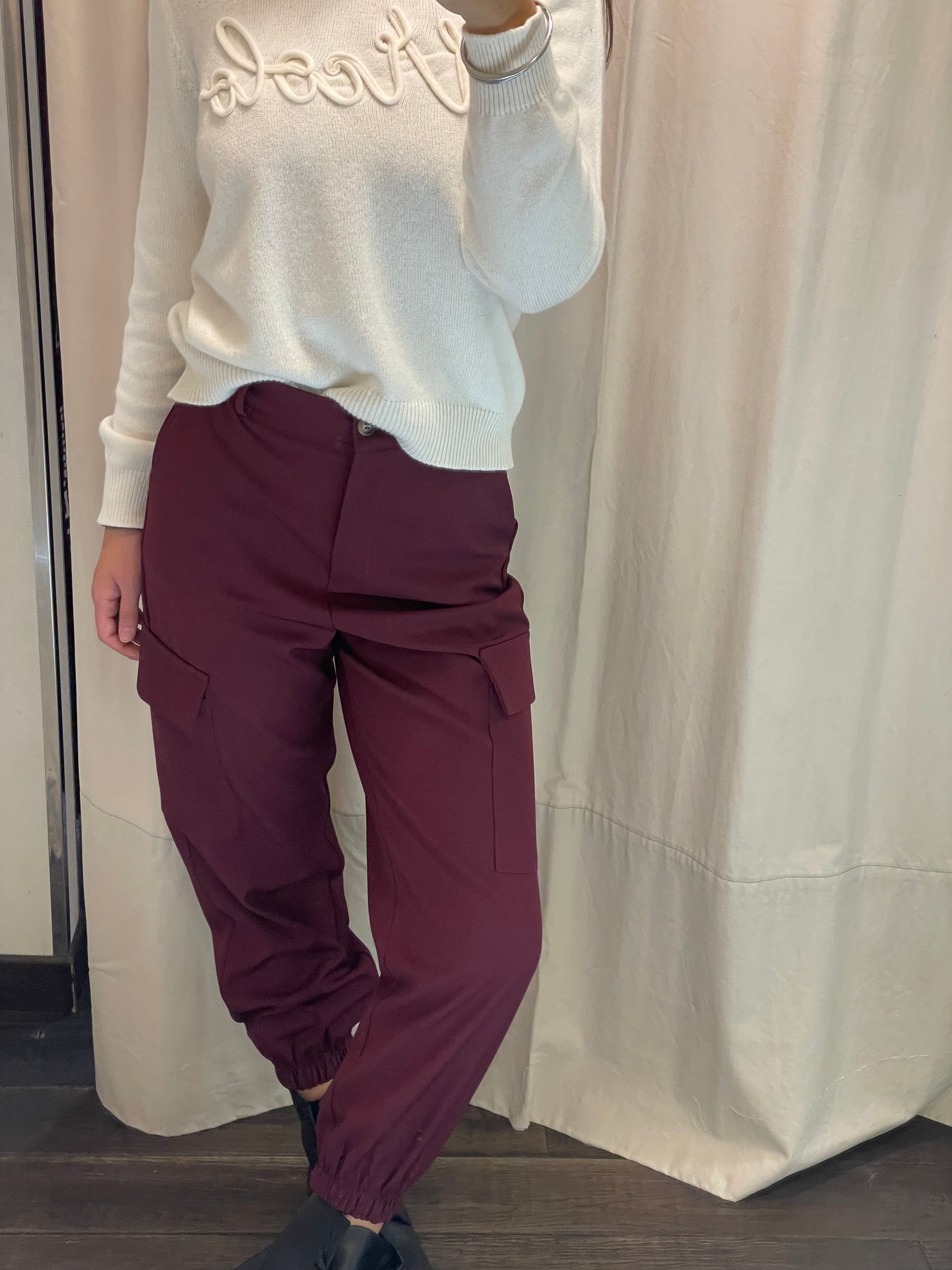 Pant cargo bordeaux Vicolo