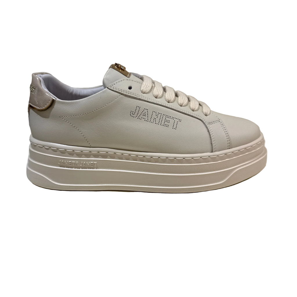 JANET & JANET SNEAKERS PLAT BEIGE-GOLD DONNA J-564