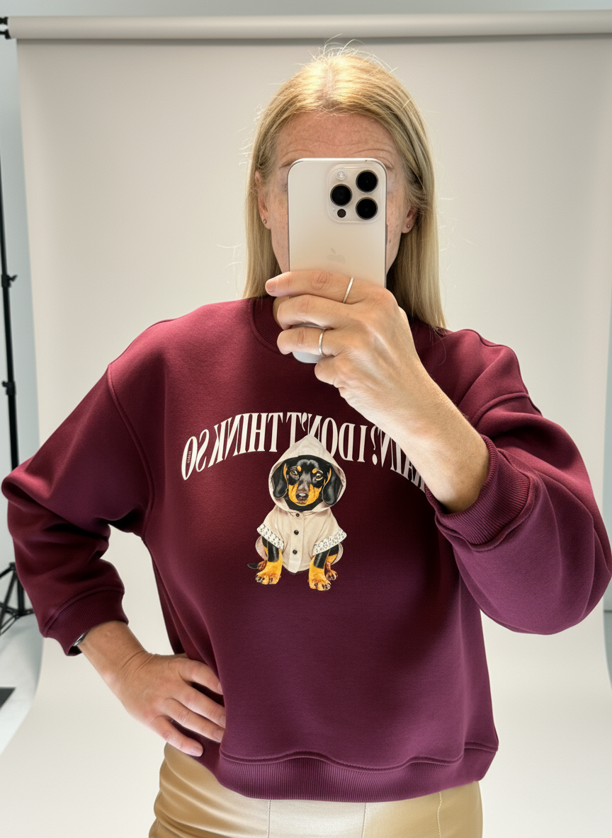 Felpa bassotto bordeaux Vicolo