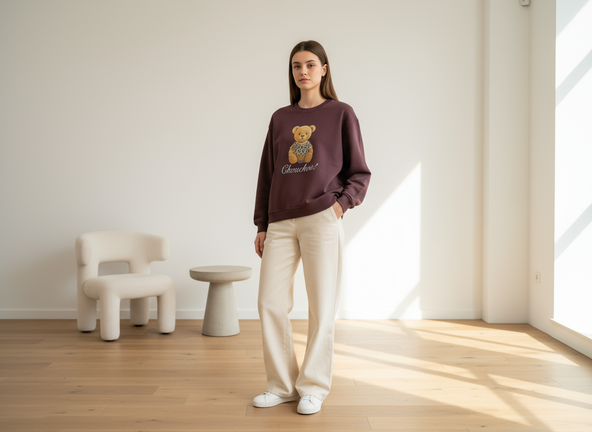 Felpa teddy bordeaux Vicolo