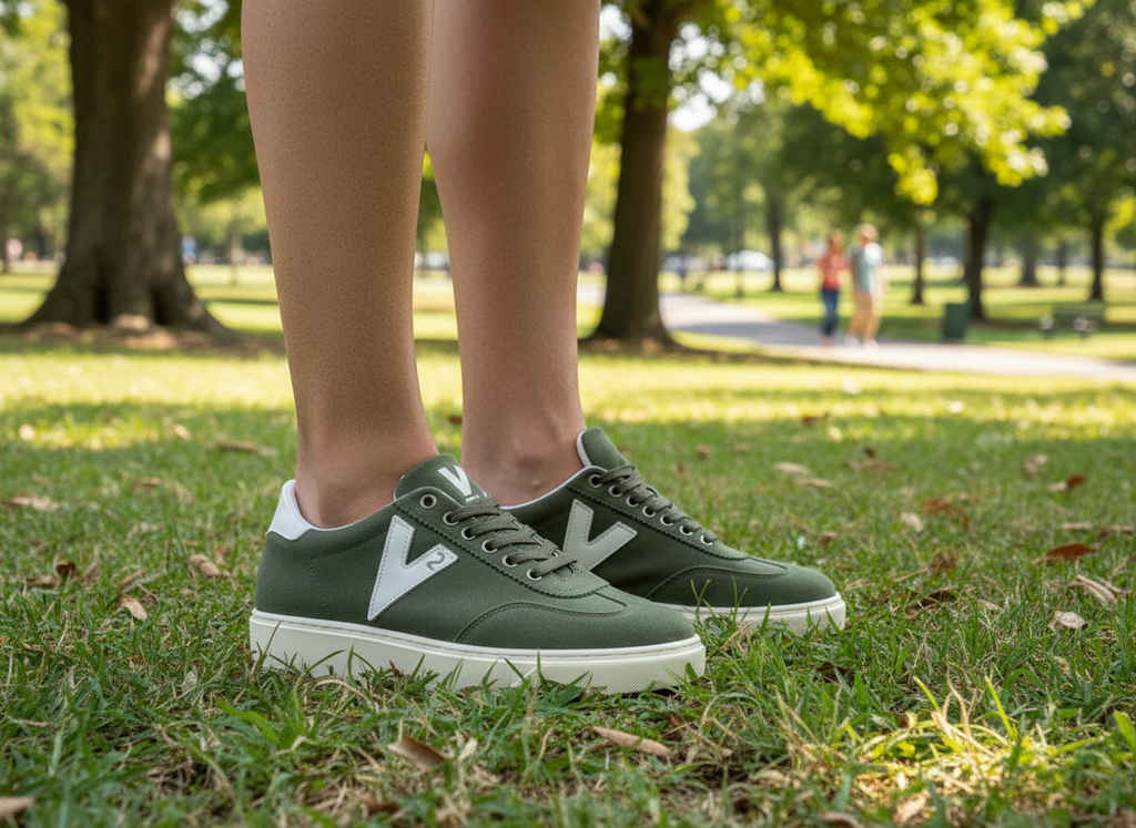 Sneakers uomo V2  camoscio verde